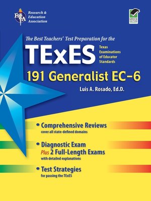 cover image of Texas TExES Generalist EC-6 (191)